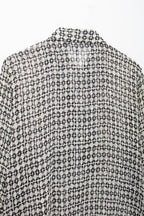 Women's Advanced Loose Chest Laminated Decoration Printed Shirt
