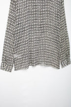 Women's Advanced Loose Chest Laminated Decoration Printed Shirt