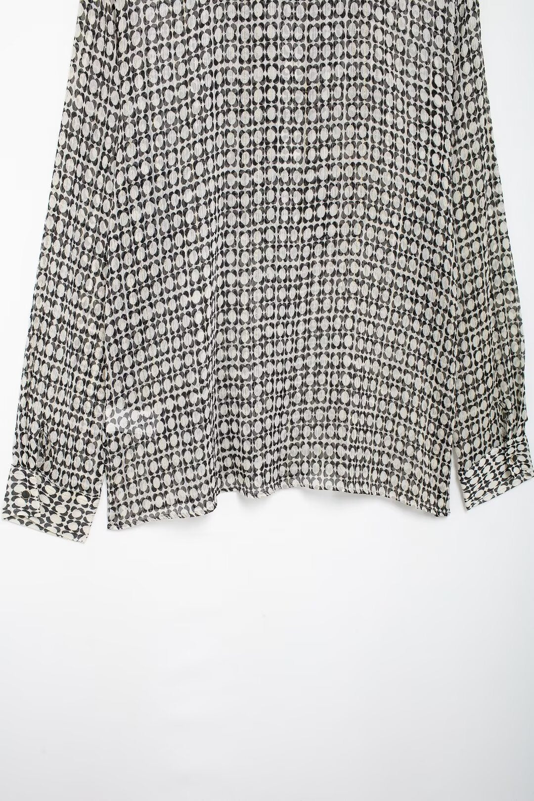 Women's Advanced Loose Chest Laminated Decoration Printed Shirt