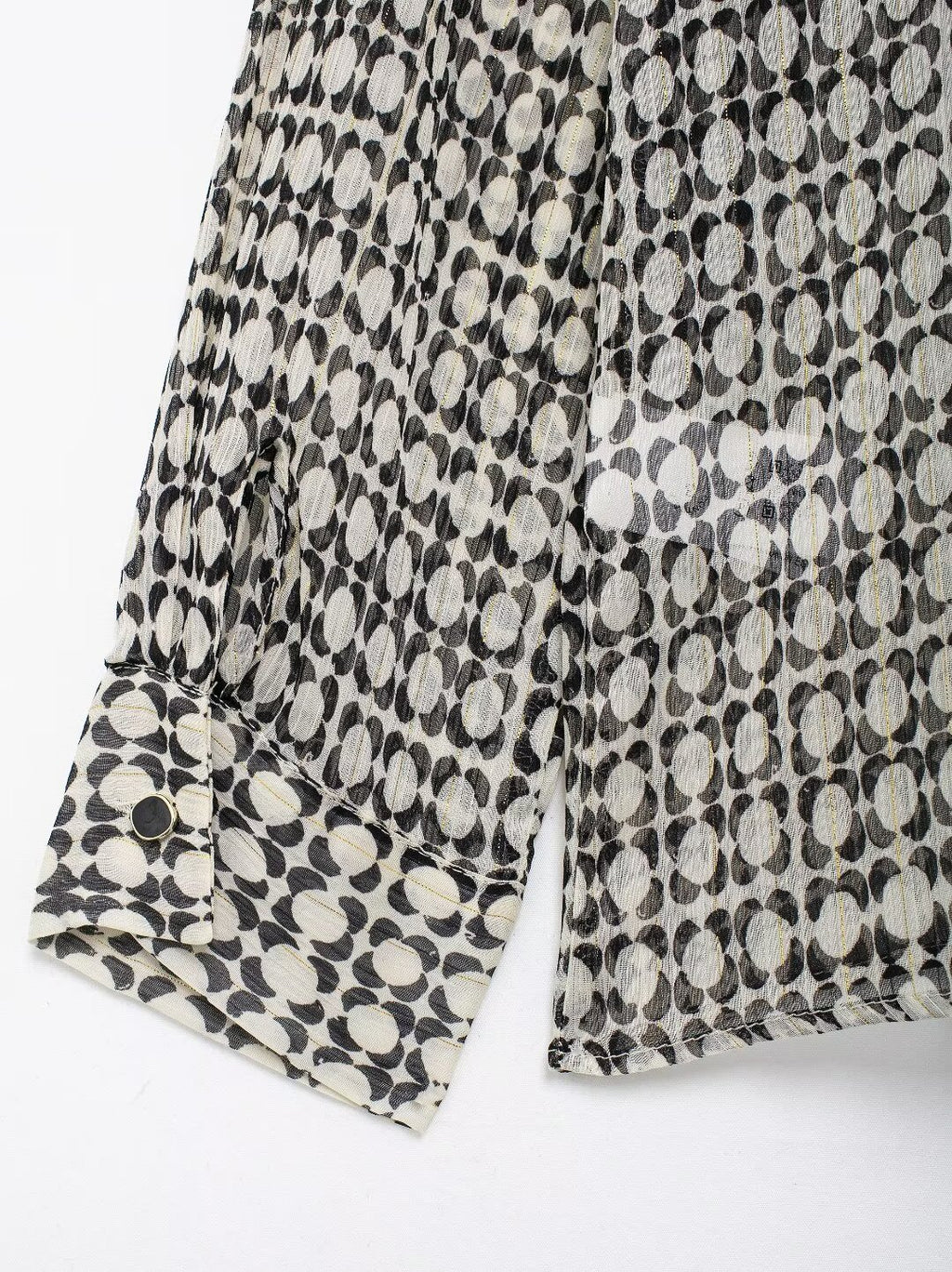 Women's Advanced Loose Chest Laminated Decoration Printed Shirt