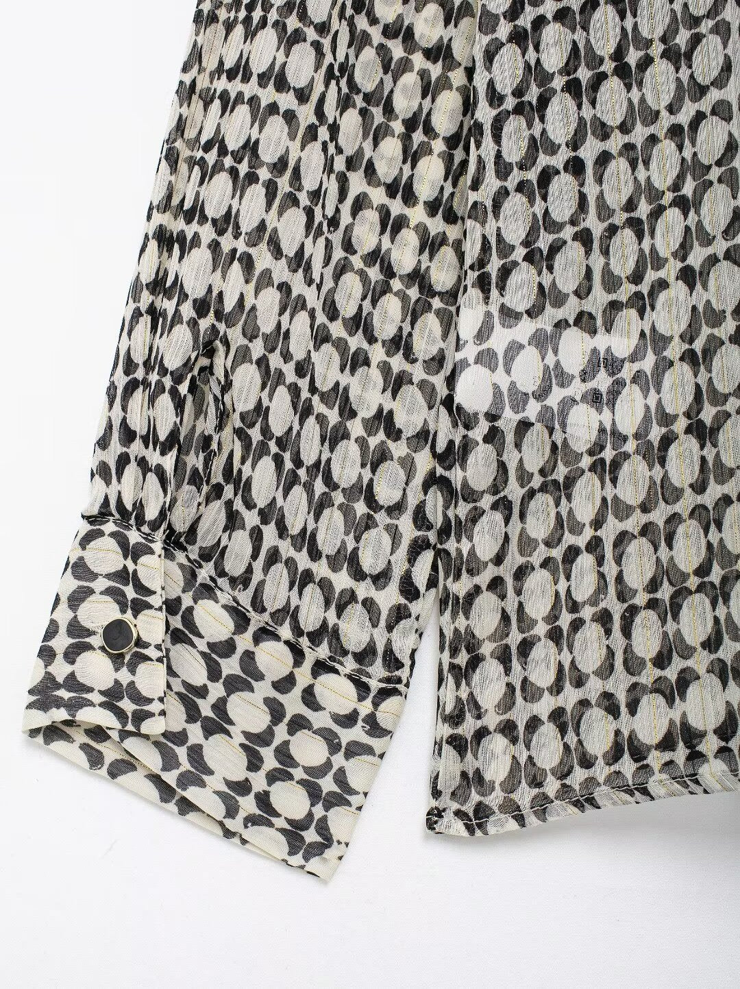 Women's Advanced Loose Chest Laminated Decoration Printed Shirt