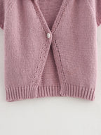 Women’s Retro Collared Short Sleeve Sweater