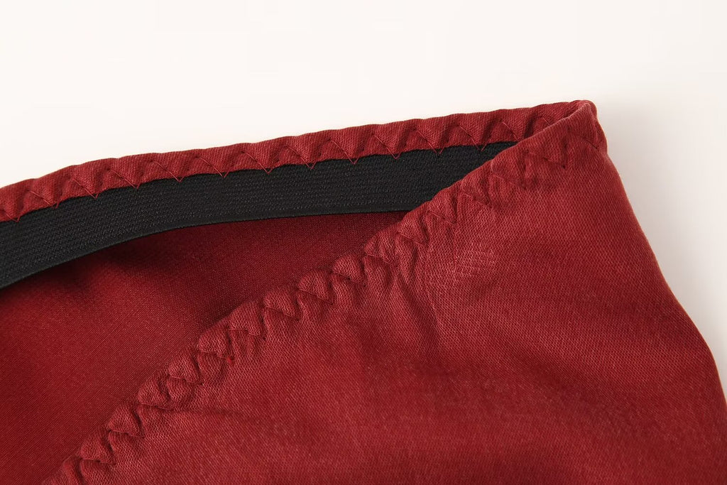 Women's Silk Satin Textured Midi Skirt