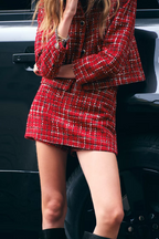 Women's Fall Texture Coat Texture Culottes Sets