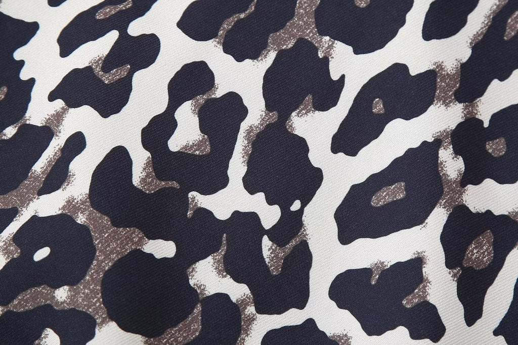 Women's Fall Stylish Leopard Print Jacket Long Sleeve Jacket