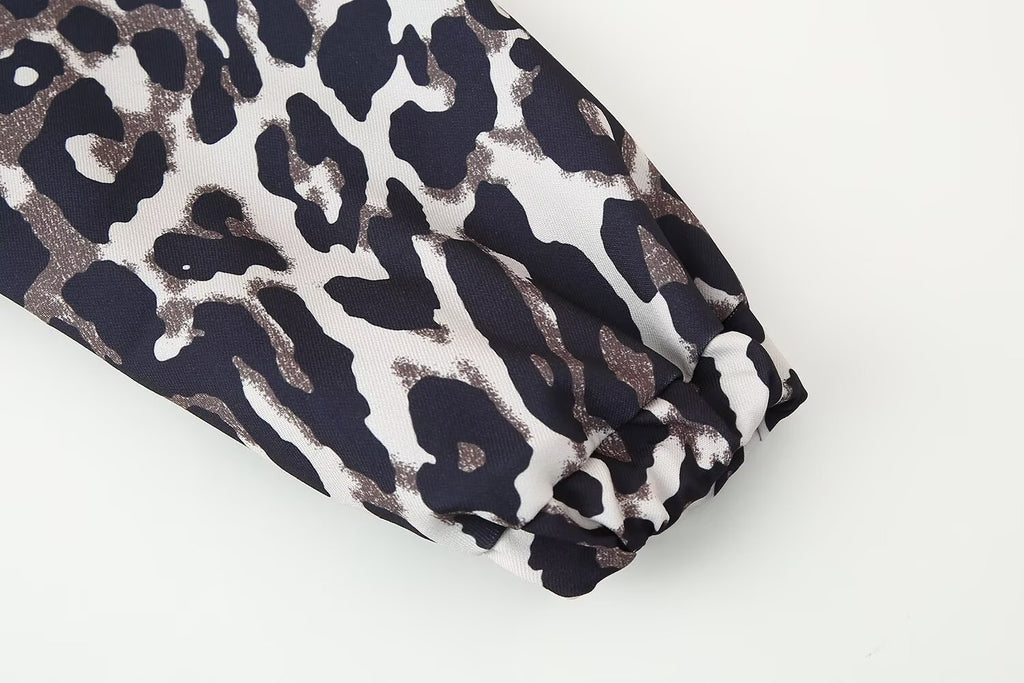 Women's Fall Stylish Leopard Print Jacket Long Sleeve Jacket