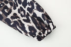 Women's Fall Stylish Leopard Print Jacket Long Sleeve Jacket
