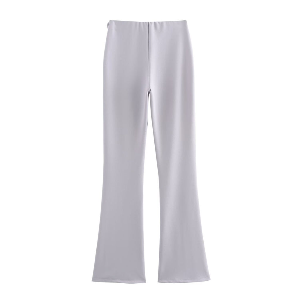 Autumn Double Sided Cloth Top Bell Bottom Pants Set