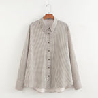 Women's Collared Striped Printed Shirt