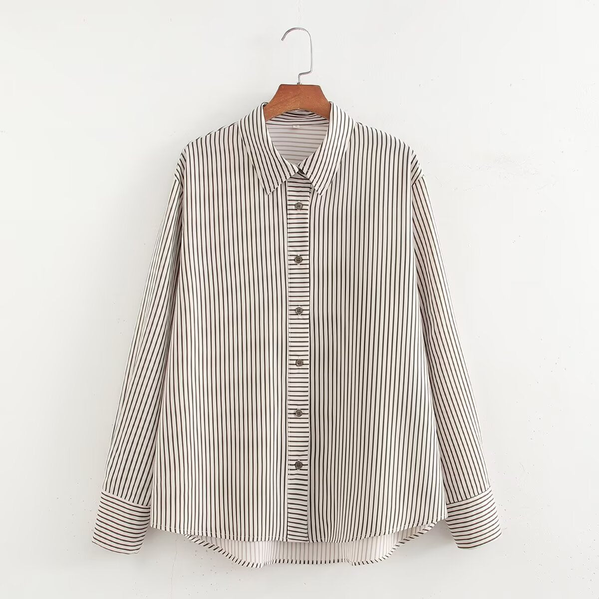 Women's Collared Striped Printed Shirt