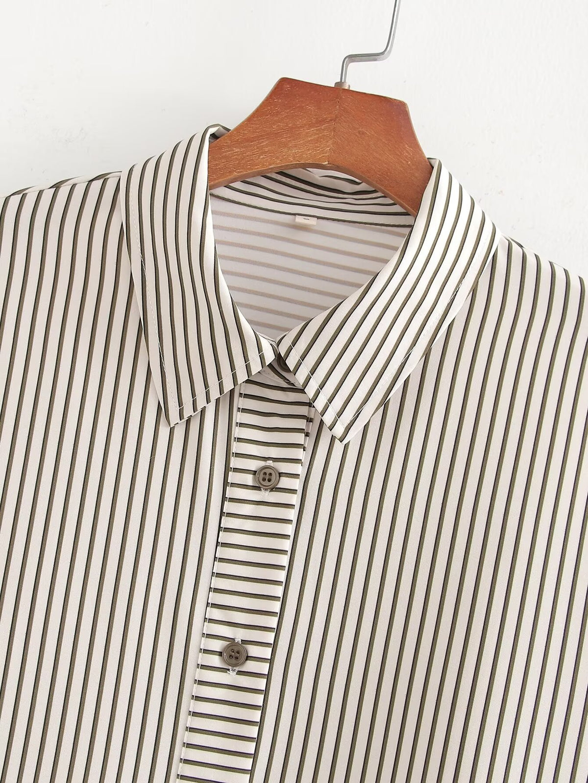 Women's Collared Striped Printed Shirt