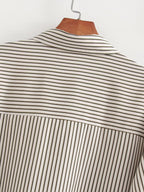 Women's Collared Striped Printed Shirt