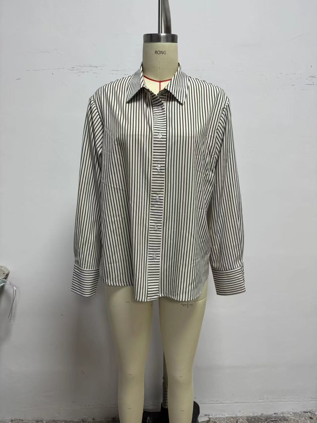 Women's Collared Striped Printed Shirt