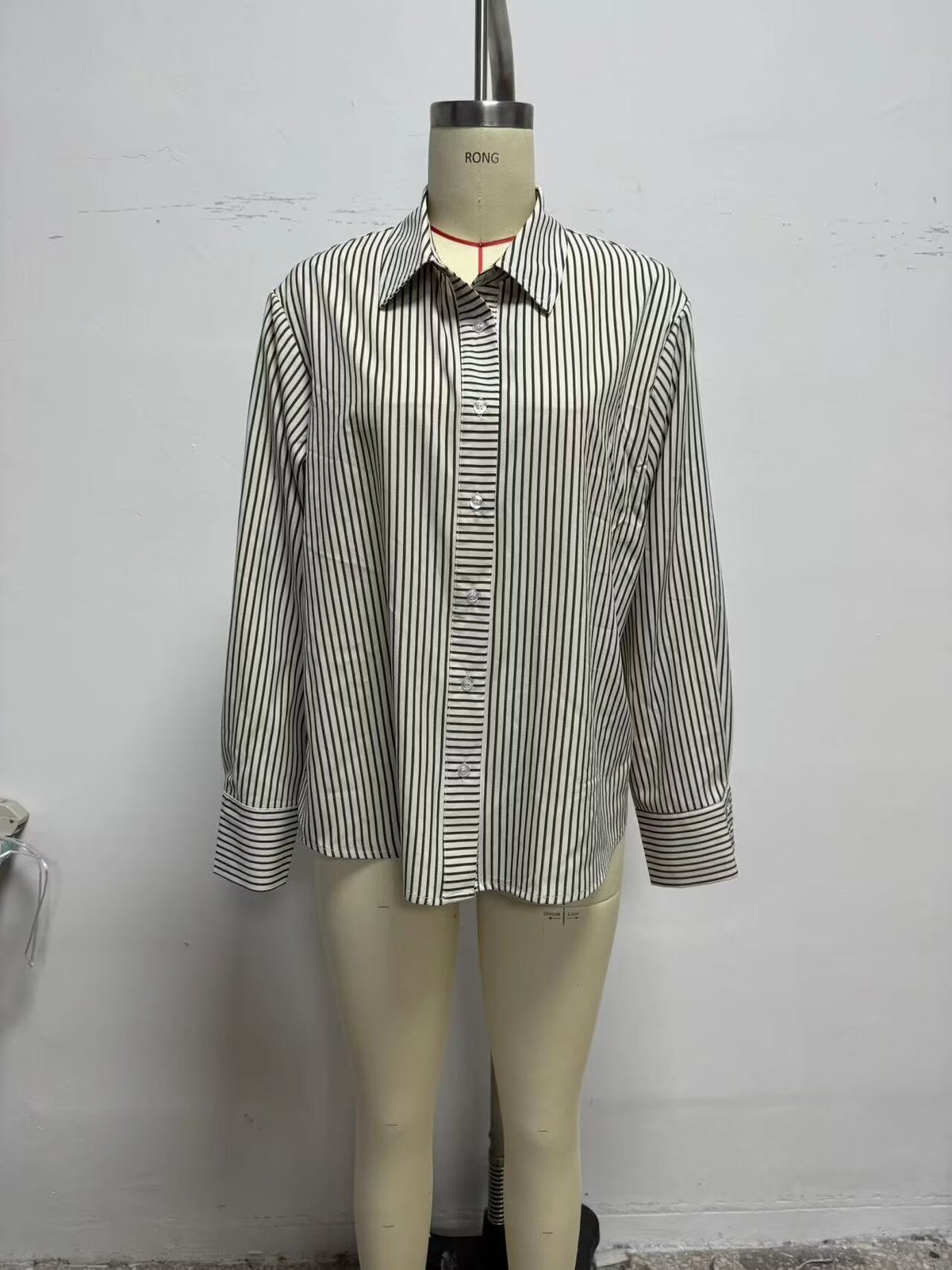 Women's Collared Striped Printed Shirt