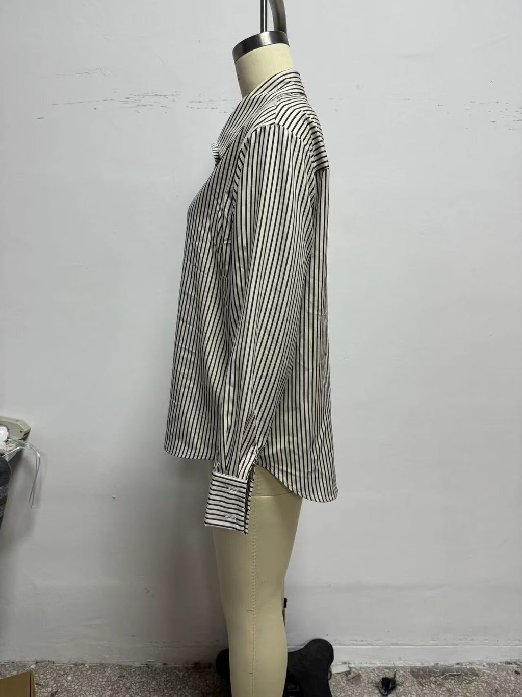 Women's Collared Striped Printed Shirt