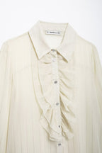 Women's Laminated Decoration Translucent Shirt