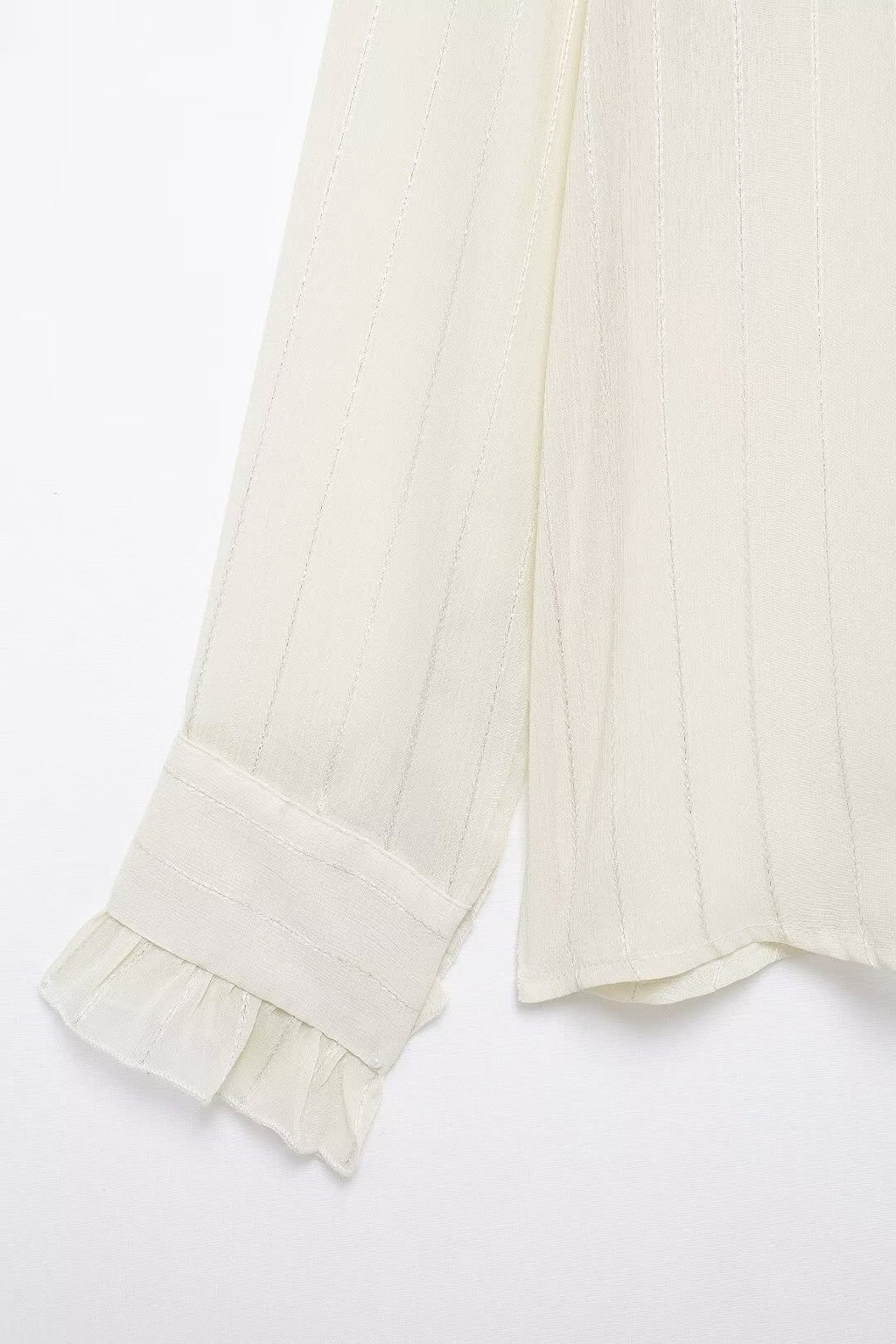 Women's Laminated Decoration Translucent Shirt