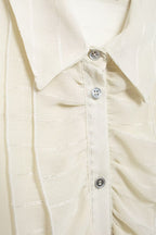 Women's Laminated Decoration Translucent Shirt