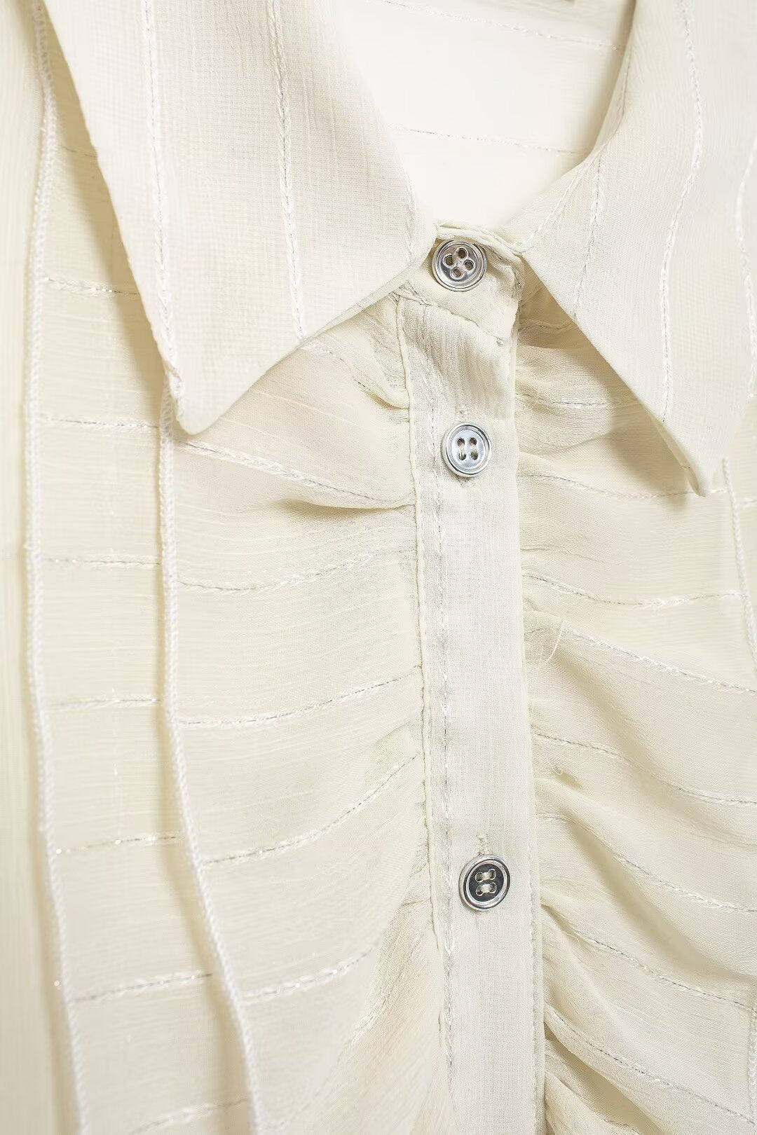 Women's Laminated Decoration Translucent Shirt