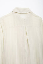 Women's Laminated Decoration Translucent Shirt