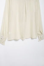 Women's Laminated Decoration Translucent Shirt