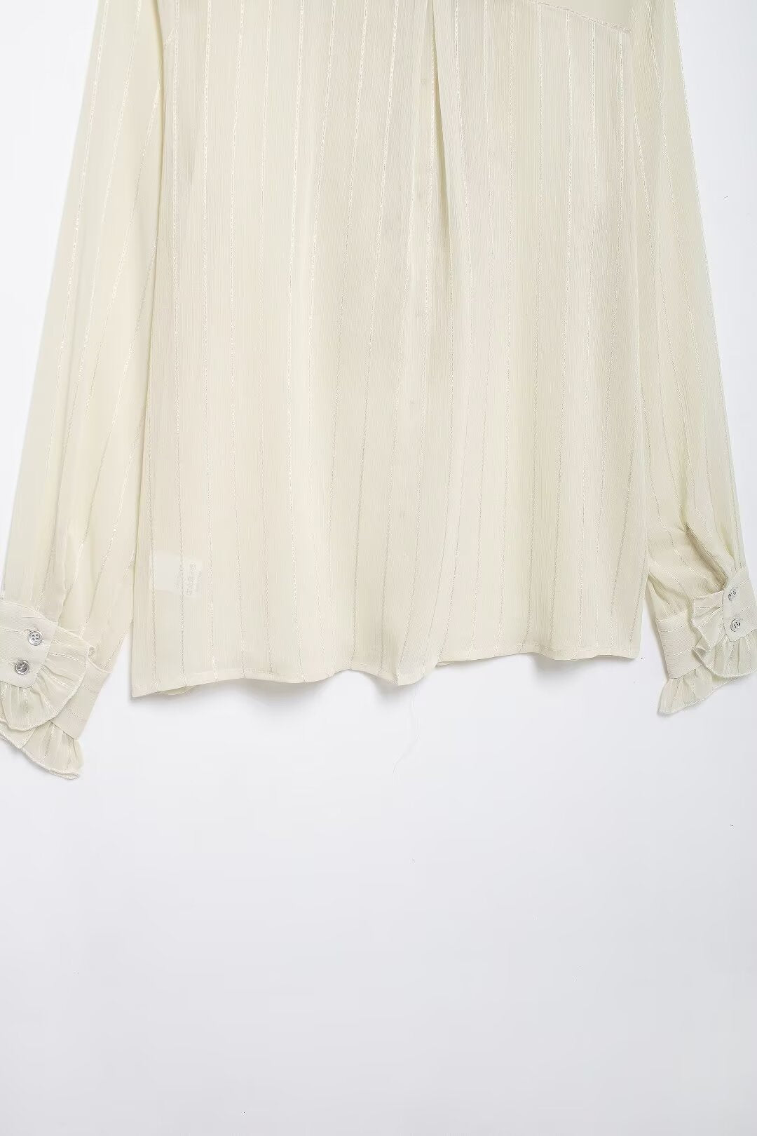 Women's Laminated Decoration Translucent Shirt