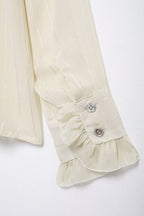 Women's Laminated Decoration Translucent Shirt