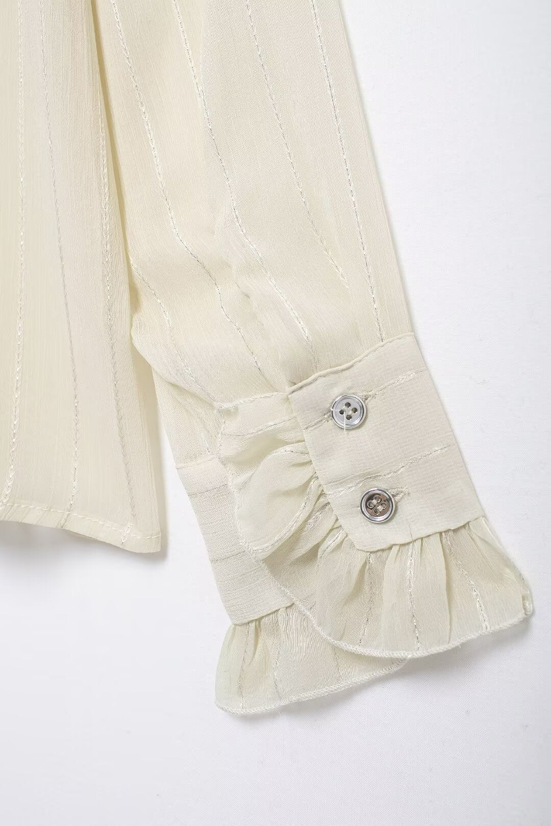 Women's Laminated Decoration Translucent Shirt