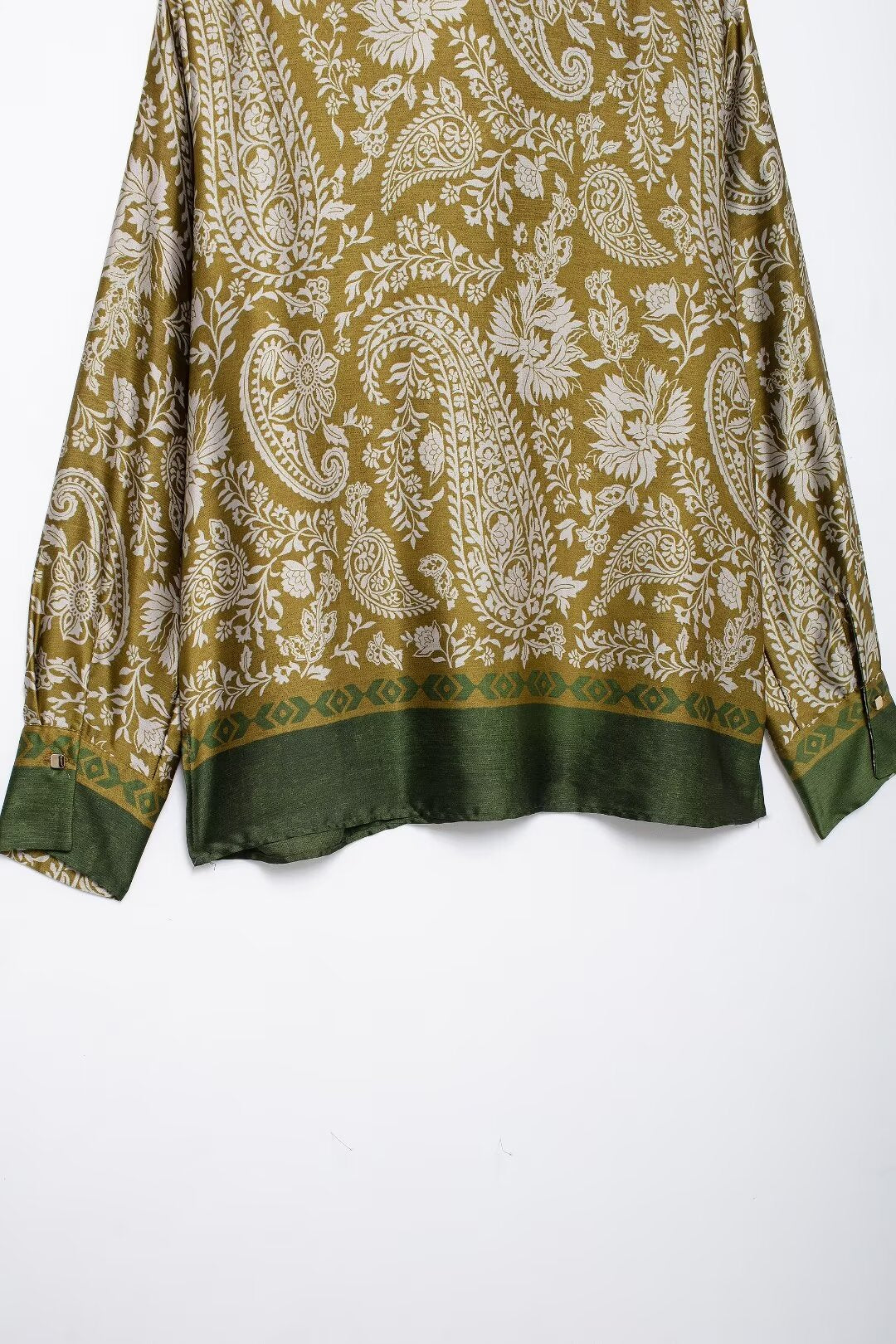 Women's Autumn Women's Casual Silk Satin Texture Printed Top Pants Set