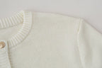 Women's Crew-Neck Button Pocket Mini Dress