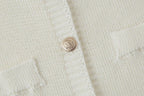 Women's Crew-Neck Button Pocket Mini Dress