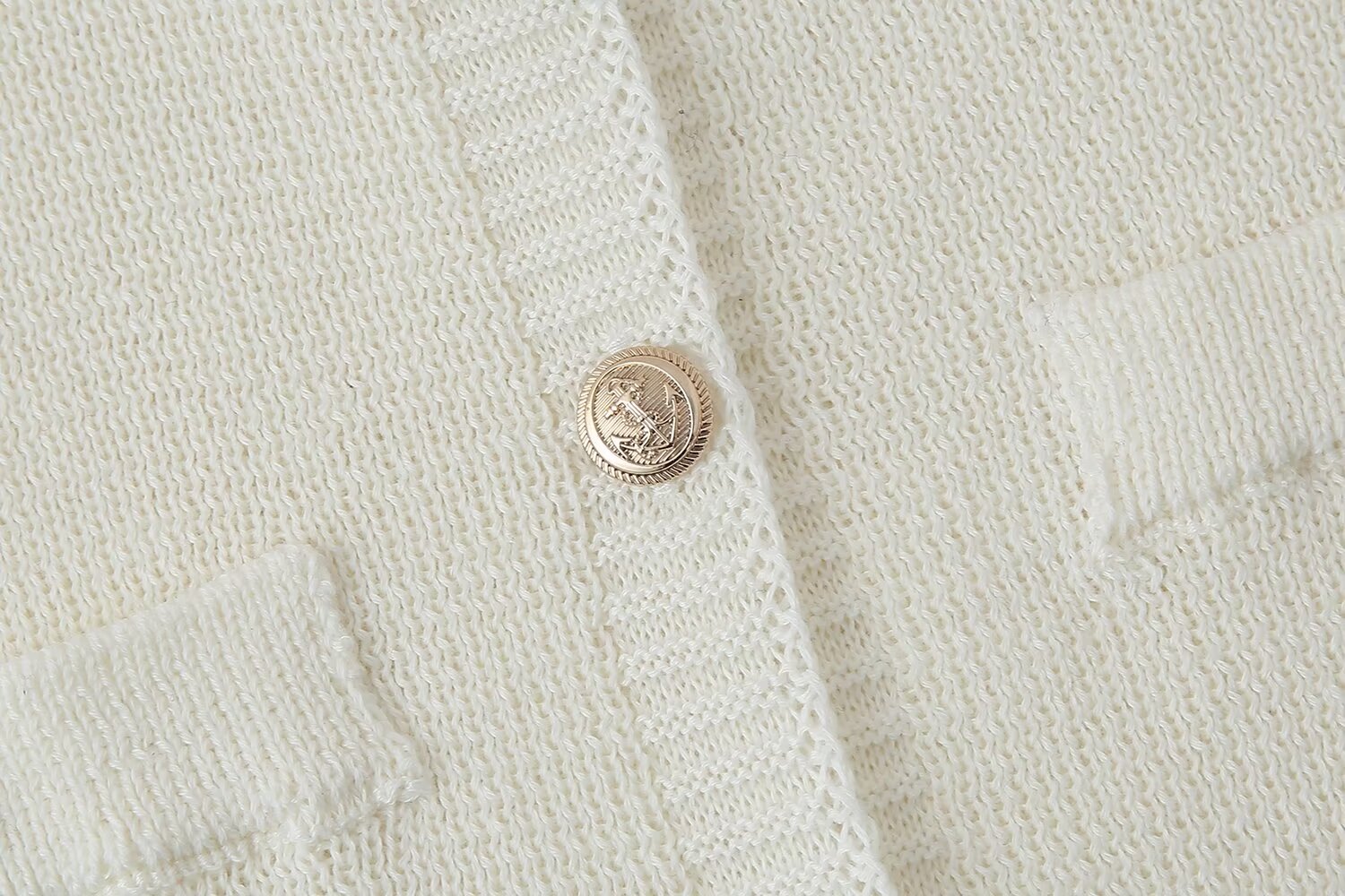 Women's Crew-Neck Button Pocket Mini Dress