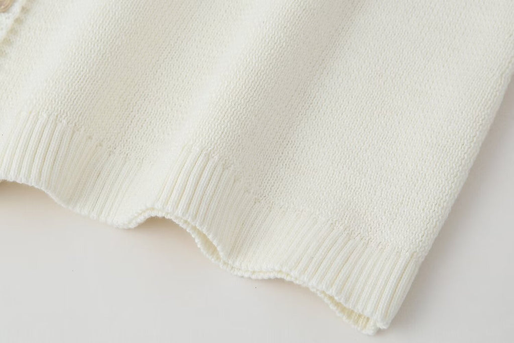 Women's Crew-Neck Button Pocket Mini Dress