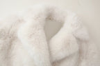 Women's French Loose Artificial Fur Effect Short Coat