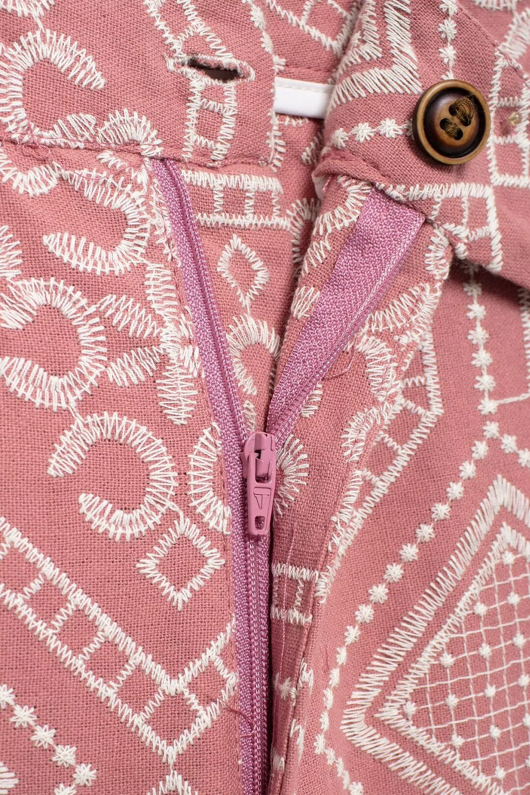 Women's French Sweet Embroidery Vacation Kimono Coat Pant Sets