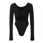 Women's Off Shoulder Backless Long Sleeve Jumpsuit