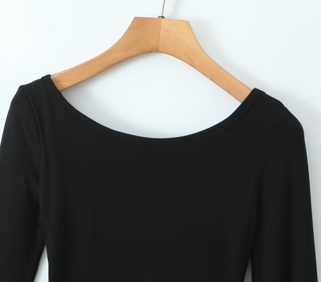 Women's Off Shoulder Backless Long Sleeve Jumpsuit