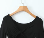 Women's Off Shoulder Backless Long Sleeve Jumpsuit