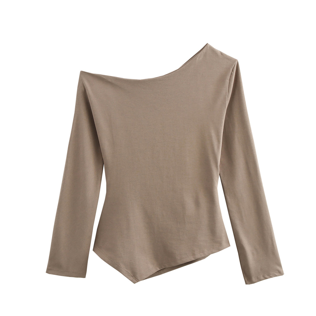 Women’s Asymmetric Off Shoulder Long Sleeve Top