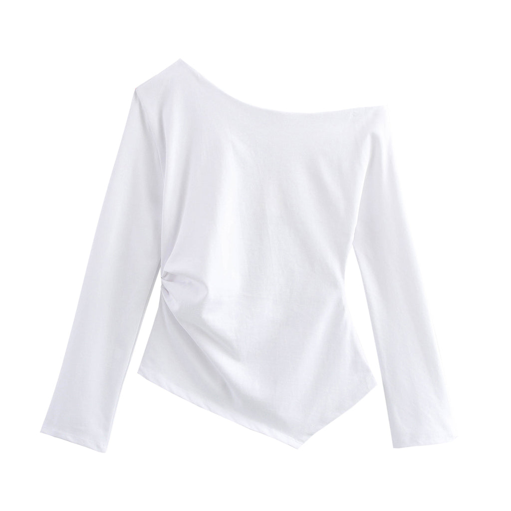 Women’s Asymmetric Off Shoulder Long Sleeve Top