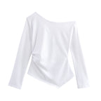 Women’s Asymmetric Off Shoulder Long Sleeve Top