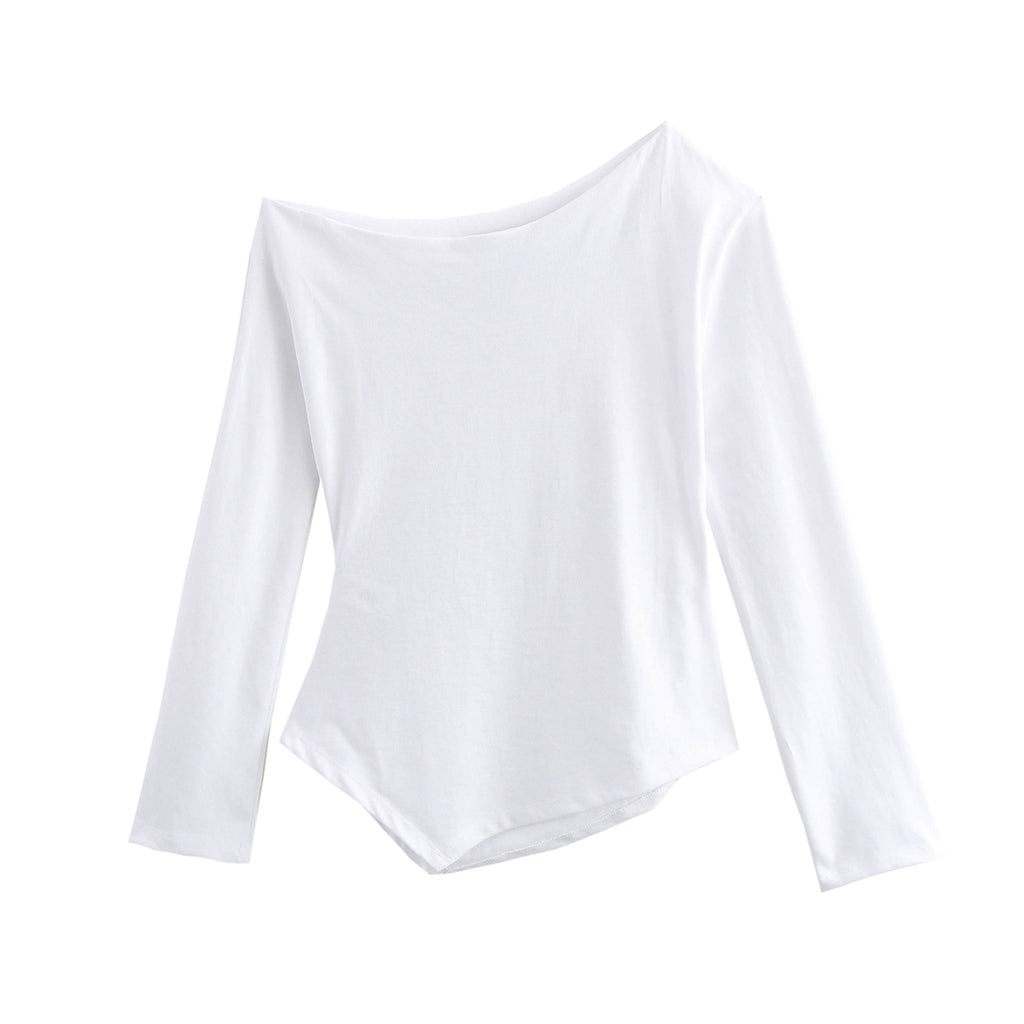 Women’s Asymmetric Off Shoulder Long Sleeve Top