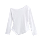 Women’s Asymmetric Off Shoulder Long Sleeve Top