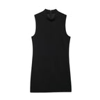 Mock-Neck Sleeveless A-Line Mini Dress
