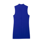 Mock-Neck Sleeveless A-Line Mini Dress