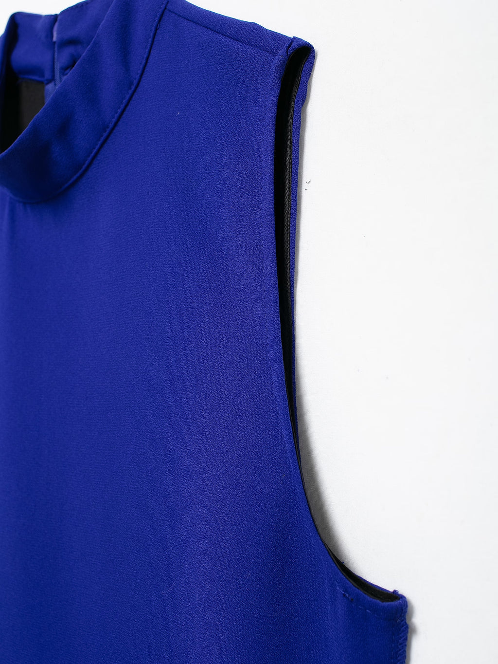 Mock-Neck Sleeveless A-Line Mini Dress