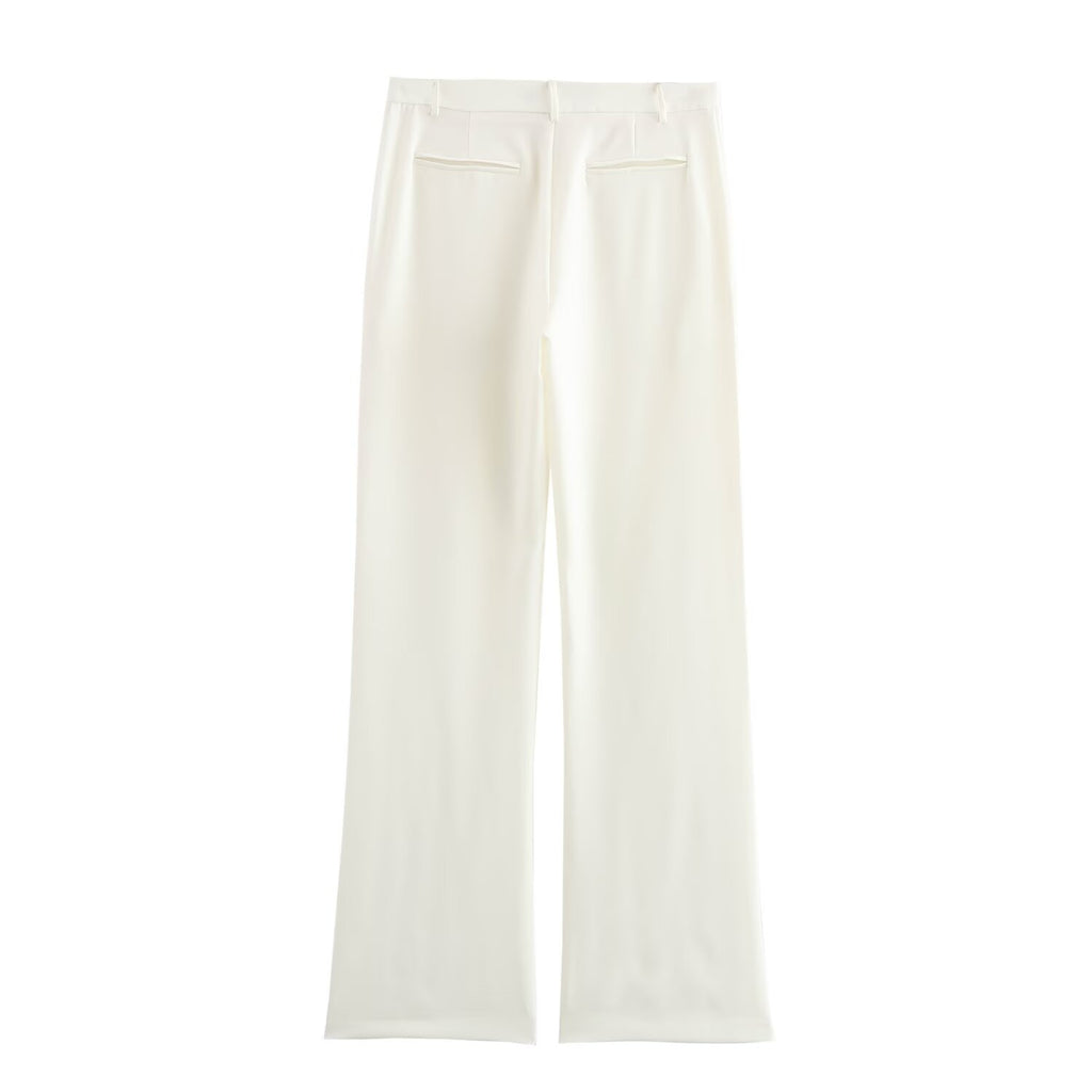 Autumn With Belt Blazer Straight Leg Pants Set