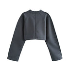 Spring Autumn Long-Sleeve Sweater Short Top Set