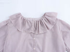 Women's Small Plaid Laminated Decoration Straight Shirt