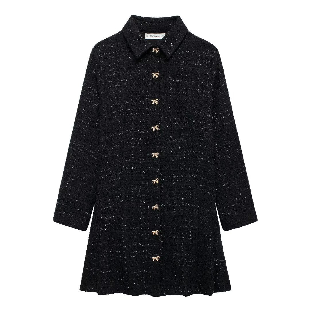 Collared Stereo Mini Dress